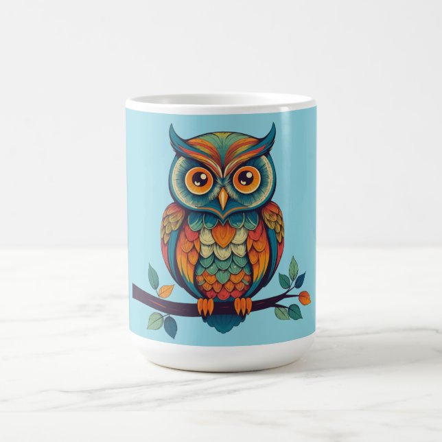 Mandala Owl Coffee Mug (Center)