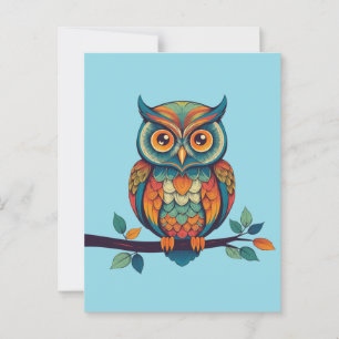 Mandala Owl Postcard