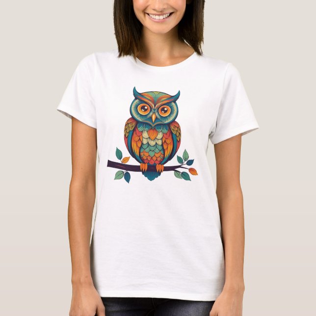 Mandala Owl T-Shirt (Front)