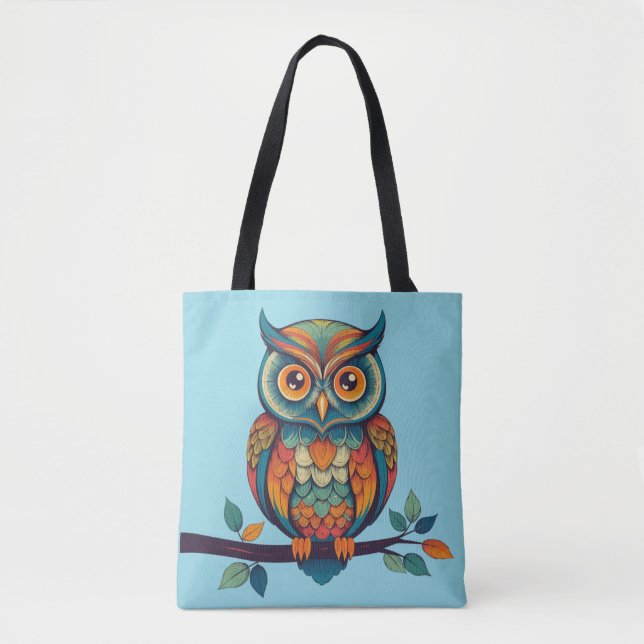 Mandala Owl Tote Bag (Front)