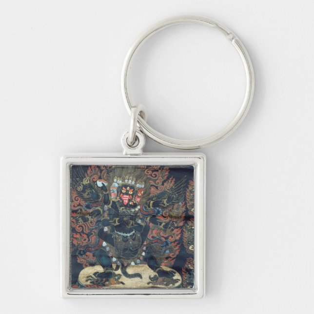 Mandala (painted parchment) key ring (Front)