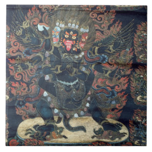 Mandala (painted parchment) tile