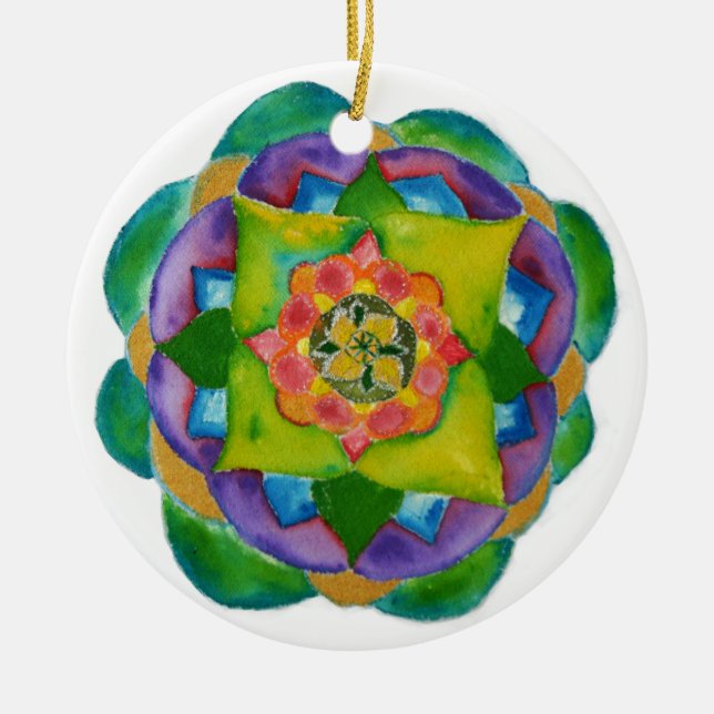 Mandala Painting Circle Ornament (Front)