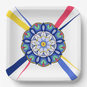 Mandala Pattern 01 Paper Plate