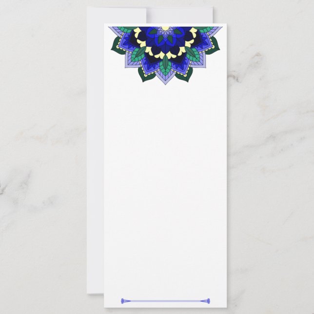 Mandala Pattern 02 in dark blue Announcement (Front)