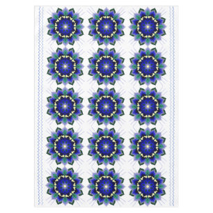Mandala Pattern 02 in dark blue Tablecloth