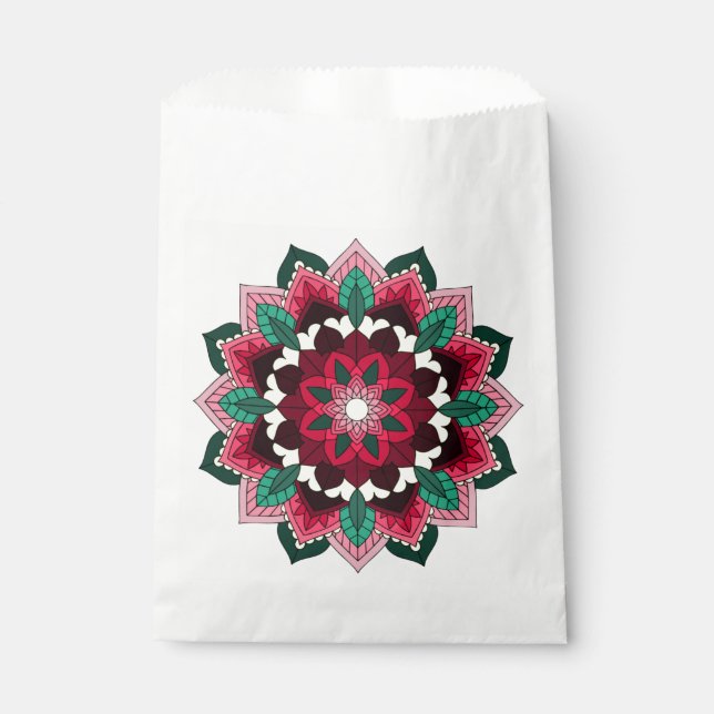 Mandala Pattern 02 in deep pink Favour Bag (Front)