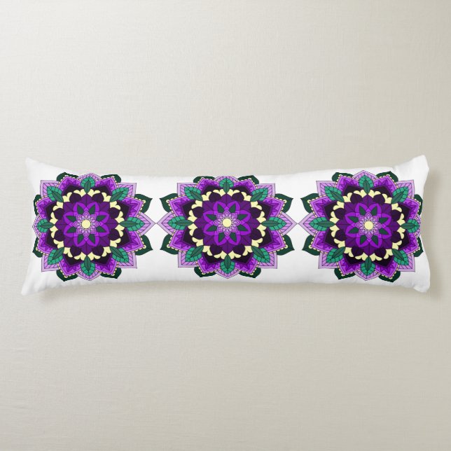 Mandala Pattern 02 in purple Body Cushion (Front)
