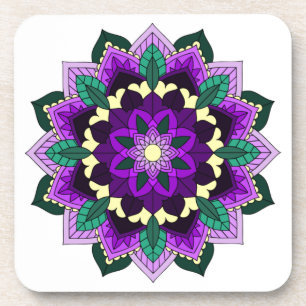Mandala Pattern 02 in purple Coaster