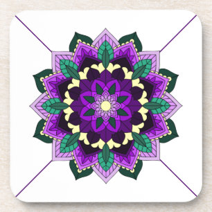Mandala Pattern 02 in purple Coaster