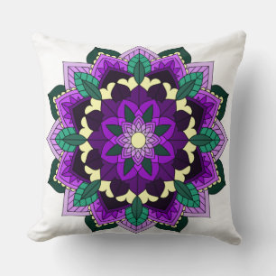 Mandala Pattern 02 in purple Cushion