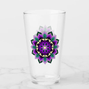 Mandala Pattern 02 in purple Glass