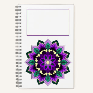 Mandala Pattern 02 in purple Notebook