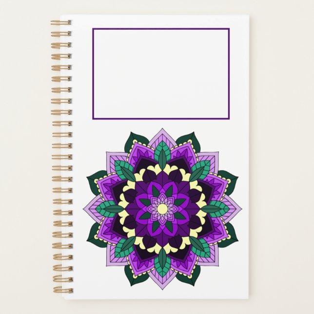 Mandala Pattern 02 in purple Planner (Front)