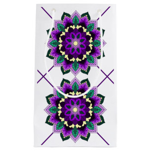 Mandala Pattern 02 in purple Small Gift Bag