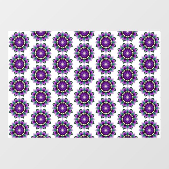 Mandala Pattern 02 in purple Window Cling (Sheet)