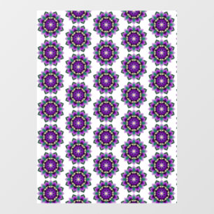 Mandala Pattern 02 in purple window cling