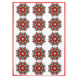 Mandala Pattern 02 in red Tablecloth