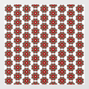 Mandala Pattern 02 in red window cling