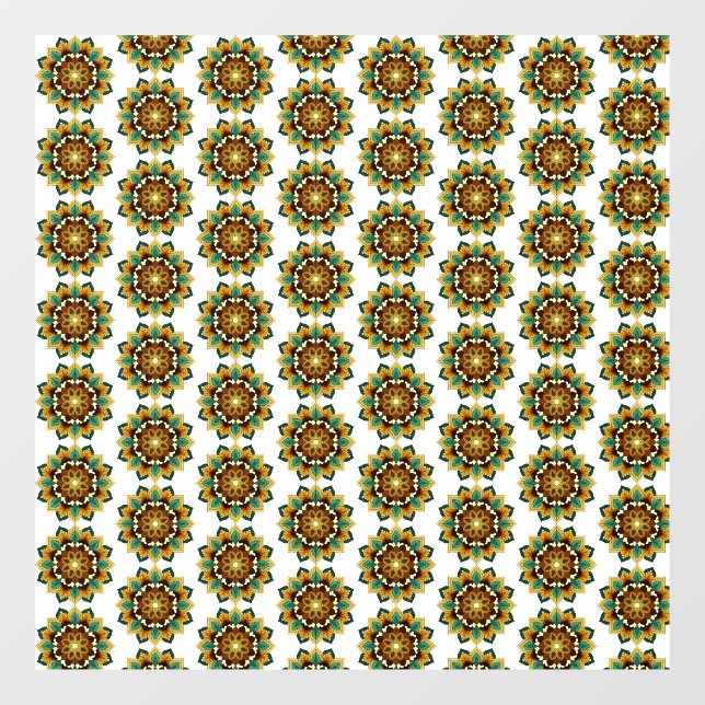 Mandala Pattern 02 in yellow & tan (Sheet)
