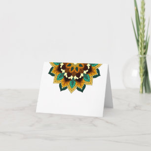 Mandala Pattern 02 in yellow & tan Card
