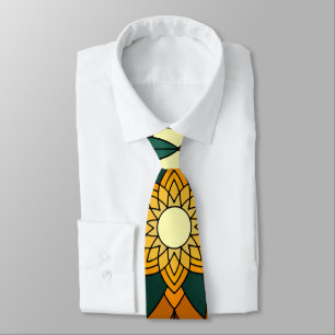 Mandala Pattern 02 in yellow & tan Tie