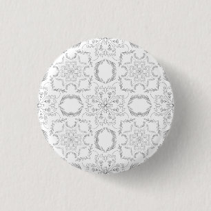 Mandala pattern 3 cm round badge