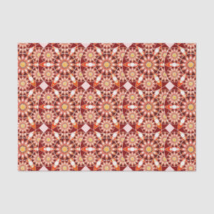 Mandala pattern, brown, rust, tan, beige tissue paper