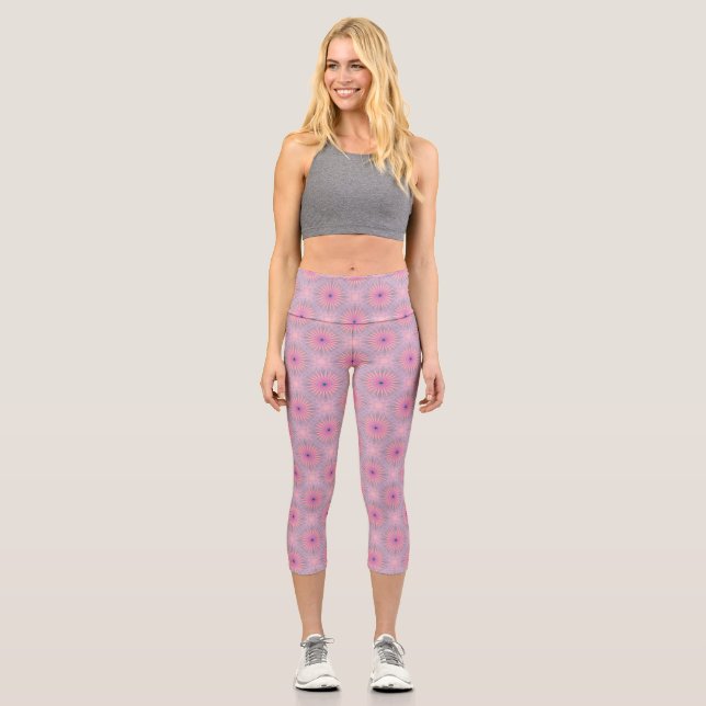 Mandala Pattern Capri Leggings (Front)