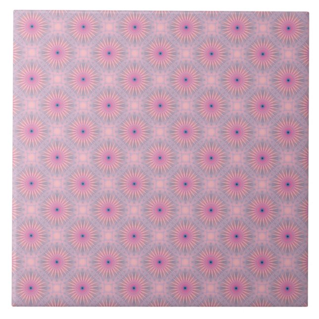 Mandala Pattern Ceramic Tile (Front)