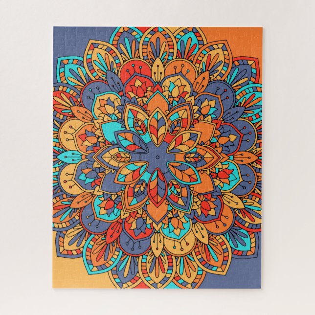 Mandala pattern colourful ethnic Moroccan Jigsaw Puzzle (Vertical)