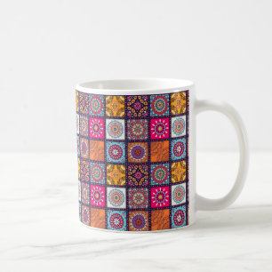 Mandala pattern colourful Moroccan Coffee Mug