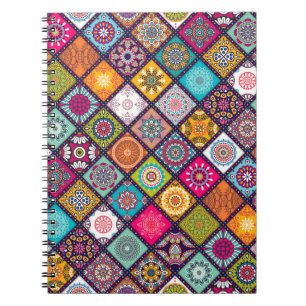 Mandala pattern colourful Moroccan Notebook