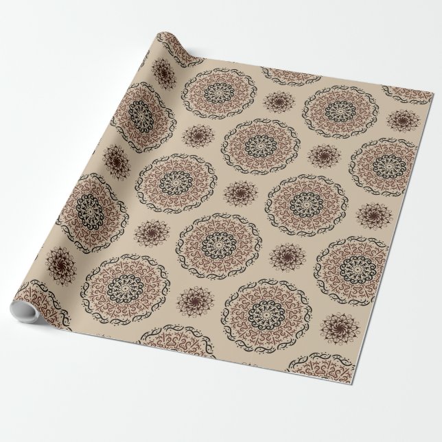 mandala pattern design wrapping paper (Unrolled)