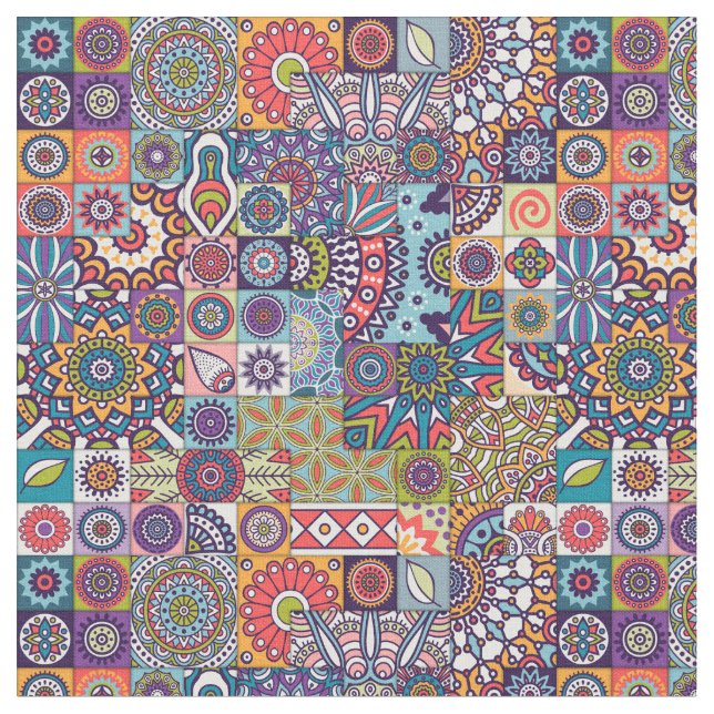 Mandala Pattern Fabric (Close Up)