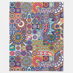 Mandala Pattern Fleece Blanket