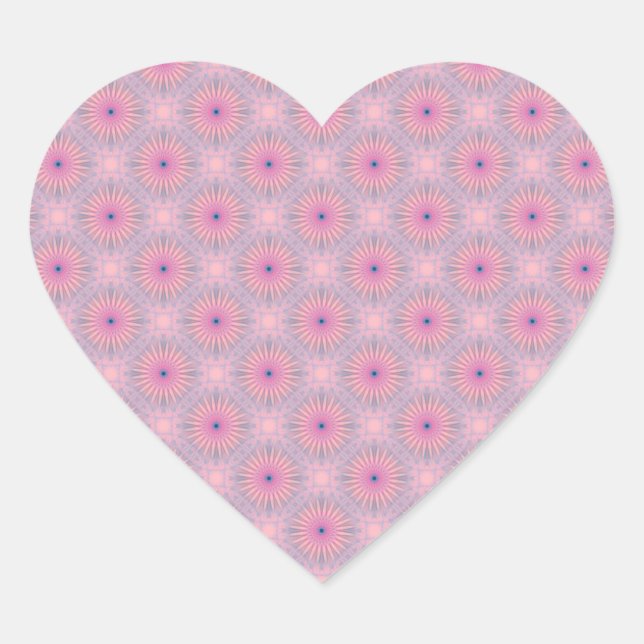 Mandala Pattern Heart Sticker (Front)