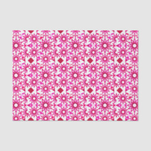Mandala pattern in shades of pink, maroon tissue paper