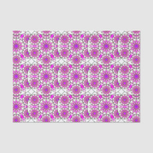 Mandala pattern, lavender, pink, hot pink, white tissue paper