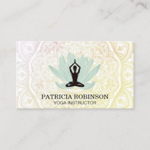 Mandala Pattern Lotus Flower Business Card