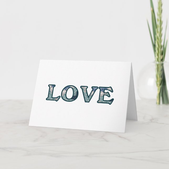 Mandala Pattern LOVE Typography Card (Front)