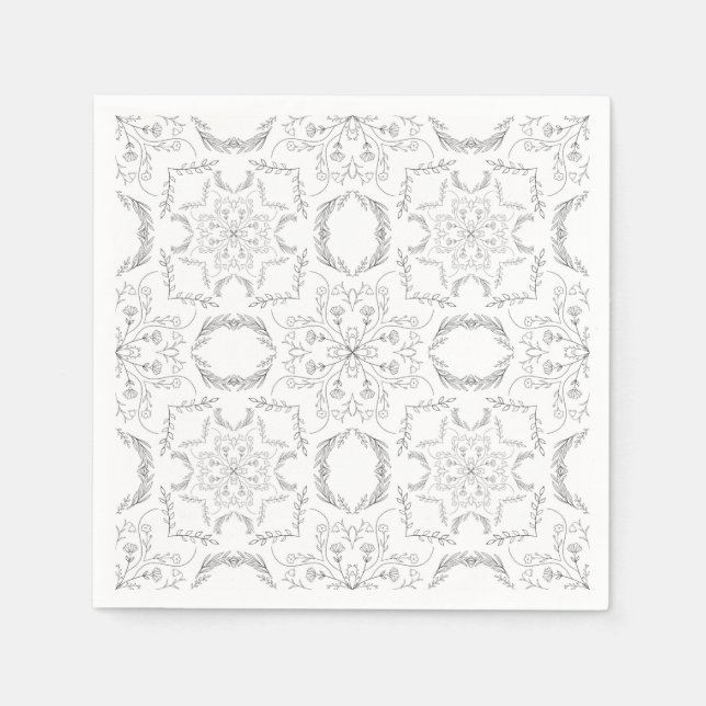 Mandala pattern napkin (Front)