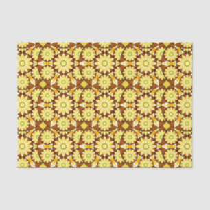 Mandala pattern, shades of brown and gold tissue paper