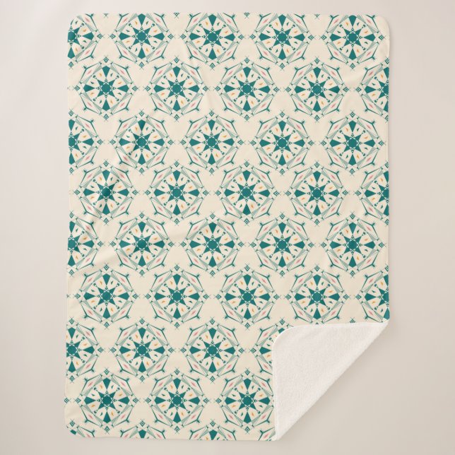 Mandala pattern Sherpa Blanket (Front)