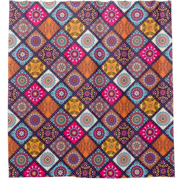 Mandala Pattern Shower Curtain (Front)
