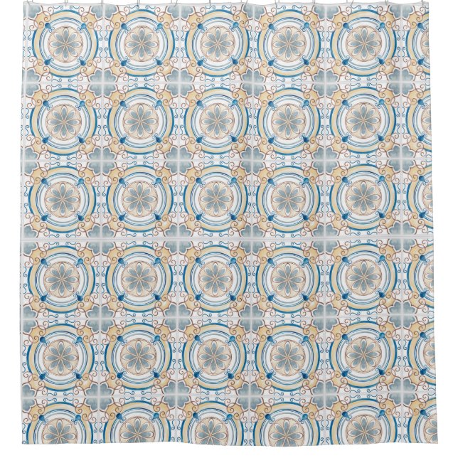 Mandala Pattern Shower Curtain (Front)