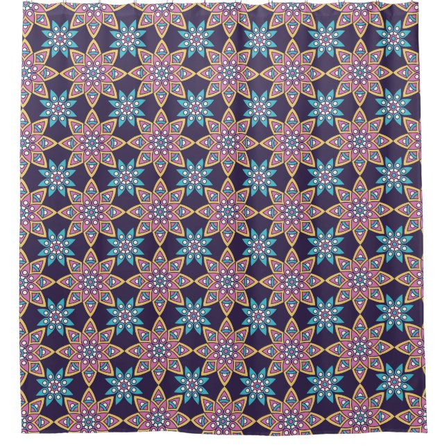 Mandala Pattern Shower Curtain (Front)