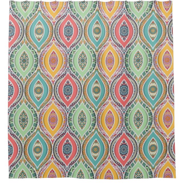 Mandala Pattern Shower Curtain (Front)