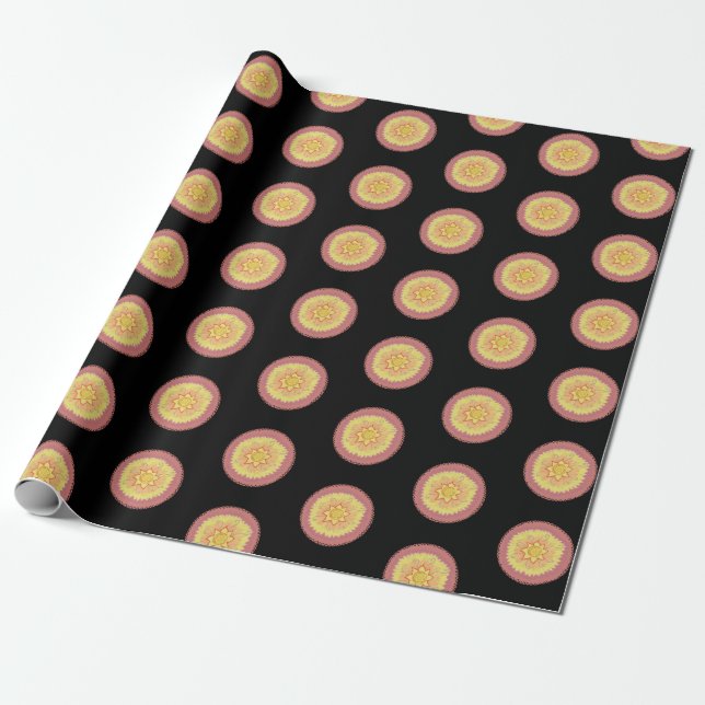 Mandala pattern wrapping paper (Unrolled)