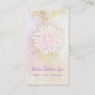 *~* Mandala Peach Dahlia Pastel Lavender AP2 Business Card